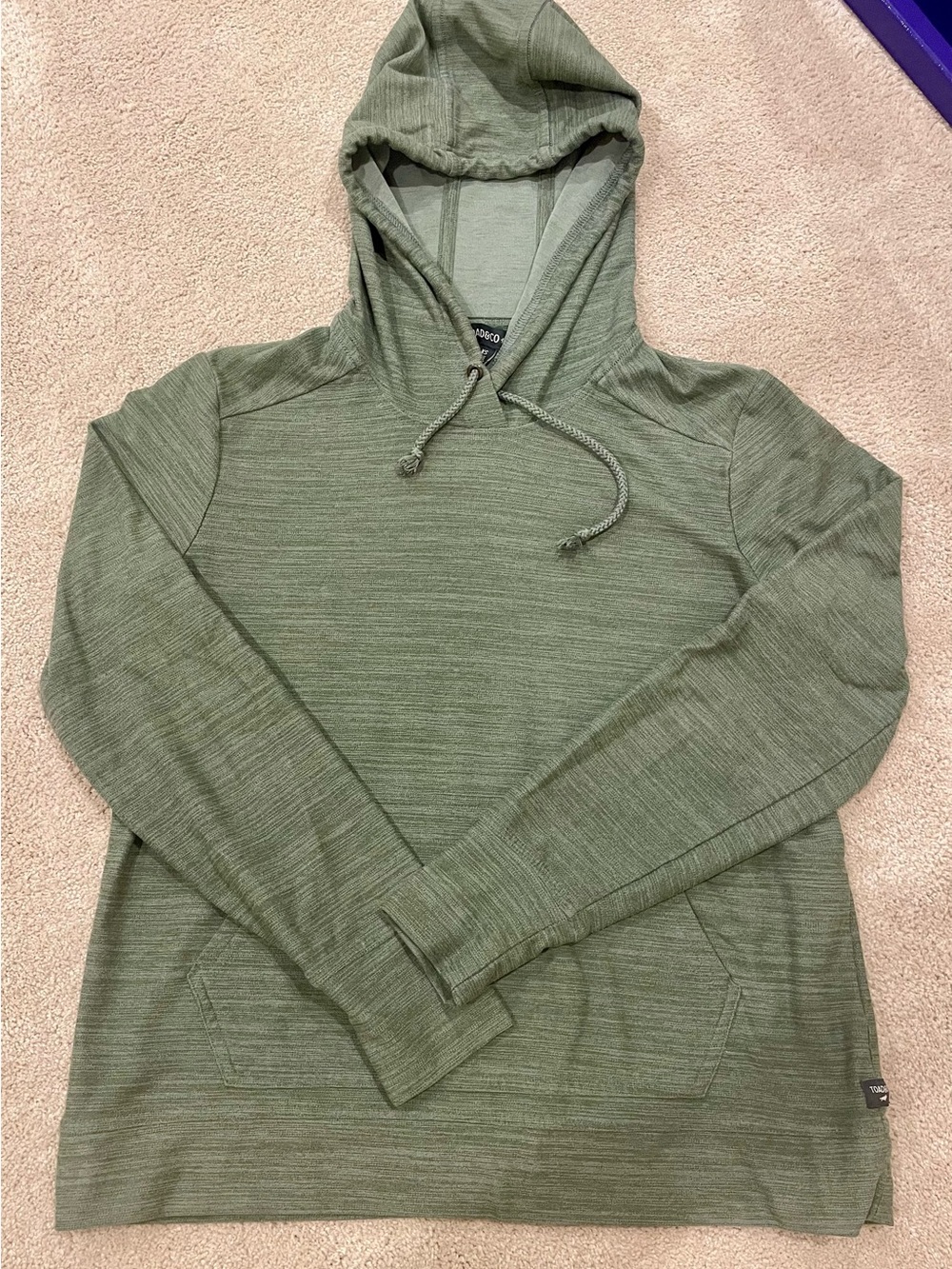 Toad&Co Women’s Lightweight Hooded Pullover Sweatshirt - Olive Green